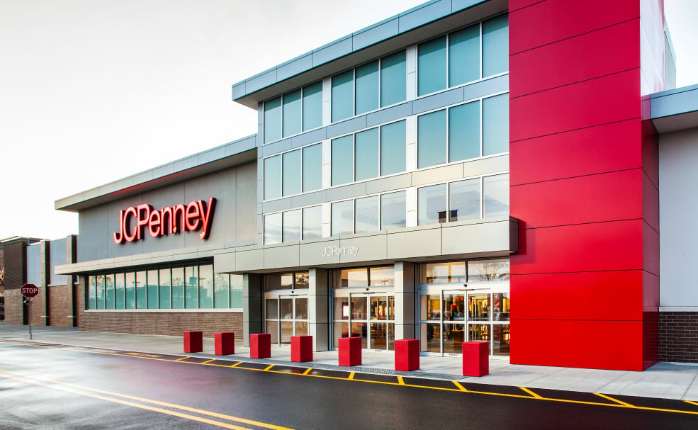 The exterior of a J.C. Penney.