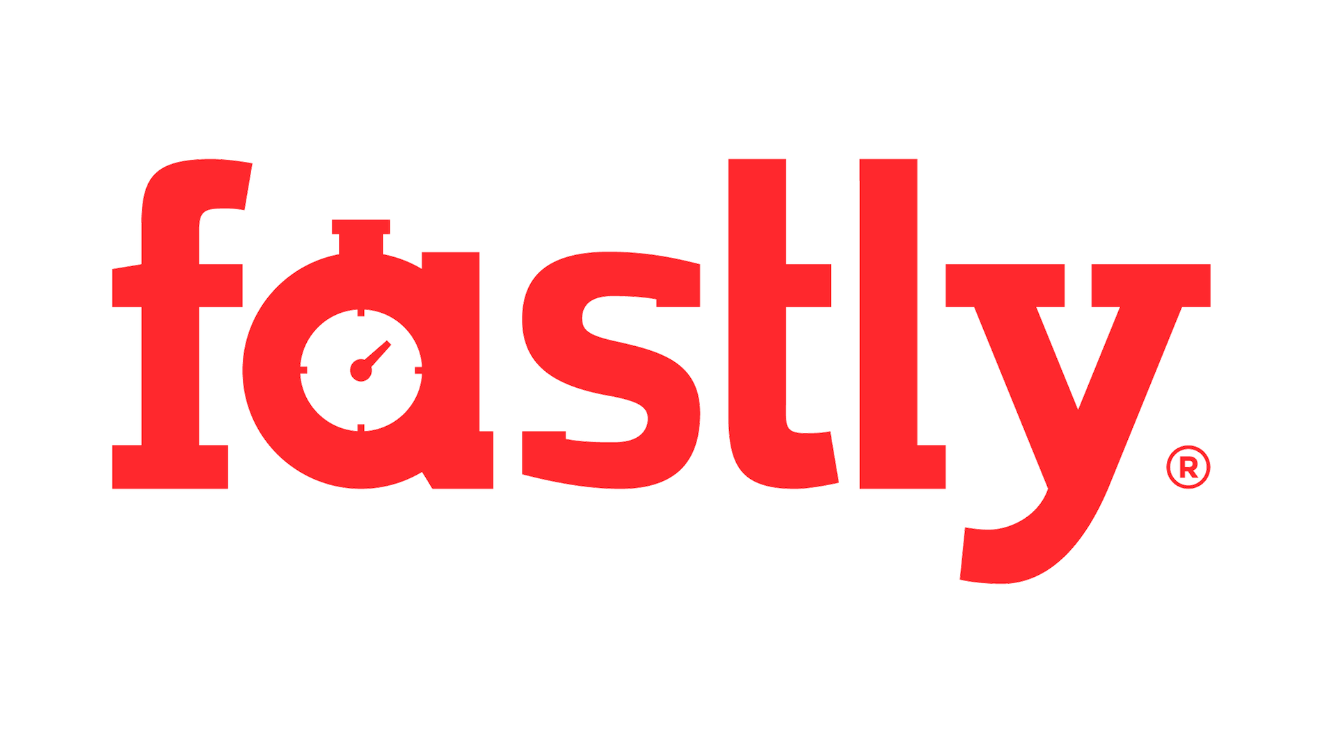 The word fastly written in red on a white background.