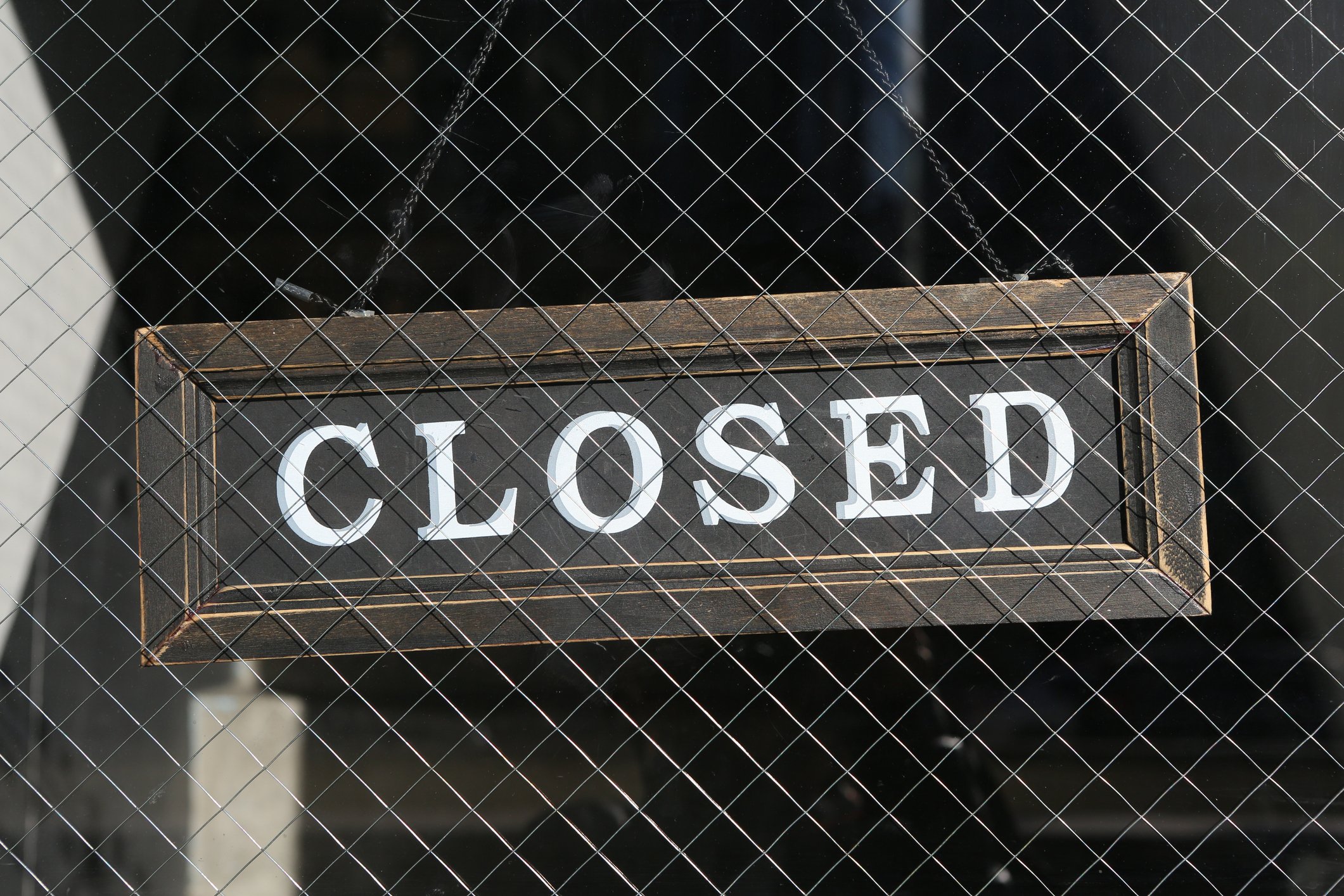 A closed sign.