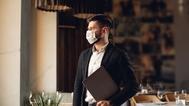 Masked waiter