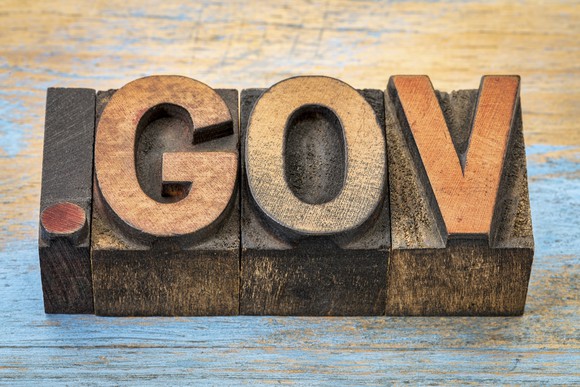Letterpress .Gov concept.