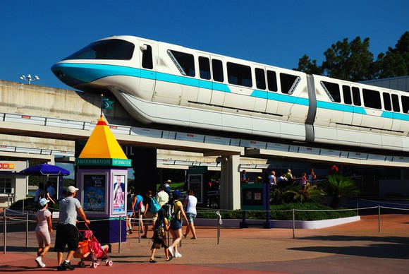 The monorail at Walt Disney World.