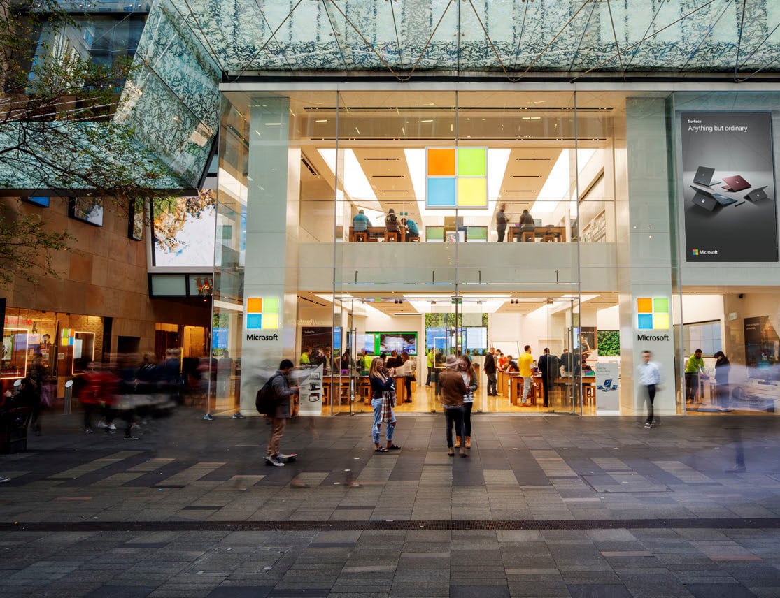A Microsoft Store in Sydney.