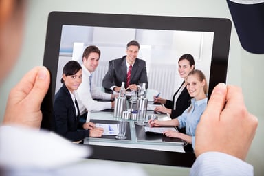 Video conference on tablet
