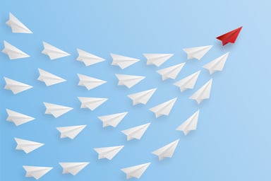 paper airplanes rising