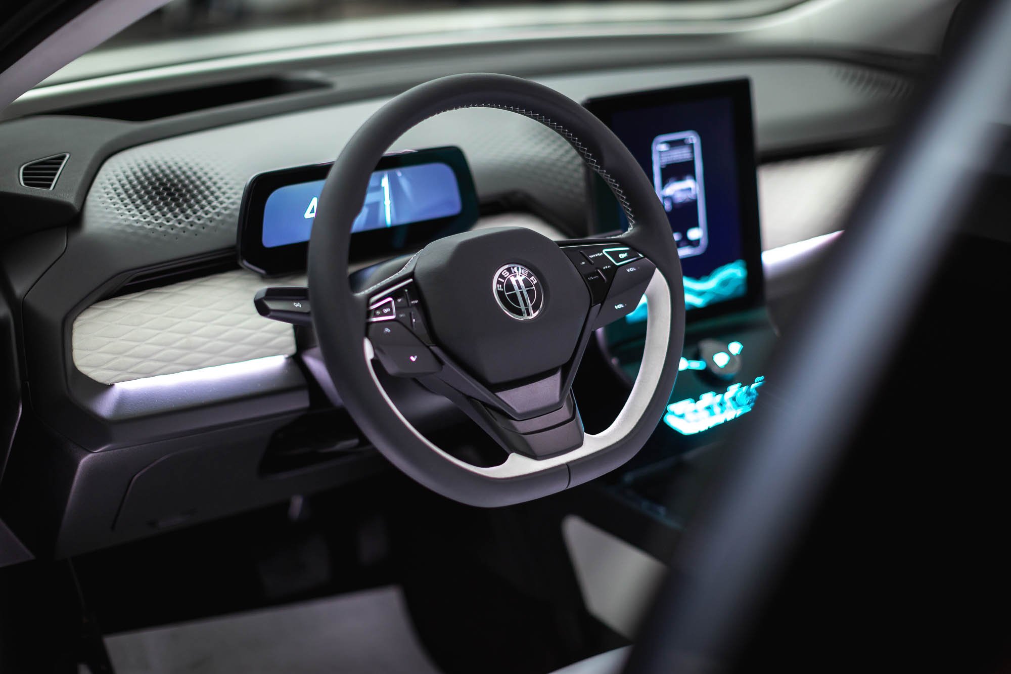 Interior of a Fisker vehicle.