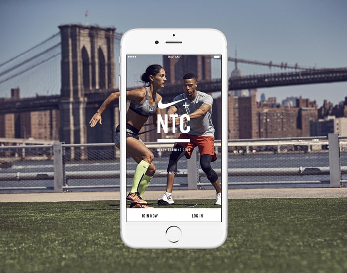 A smartphone displaying the NTC app logo. 