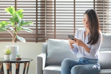 online dating smartphone asian getty