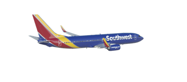 Southwest airplane in flight