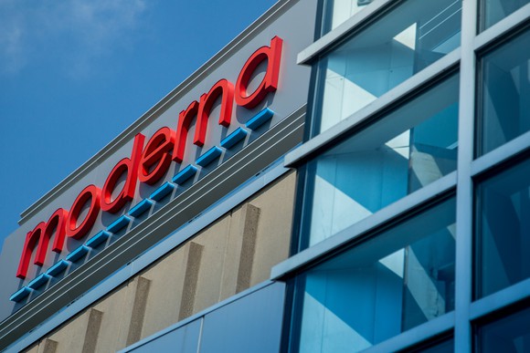 A Moderna building facade.