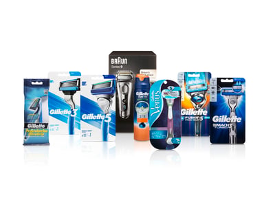 Procter and Gamble grooming products