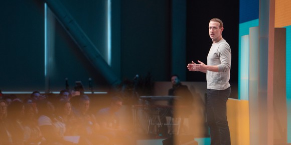 Mark Zuckerberg on stage