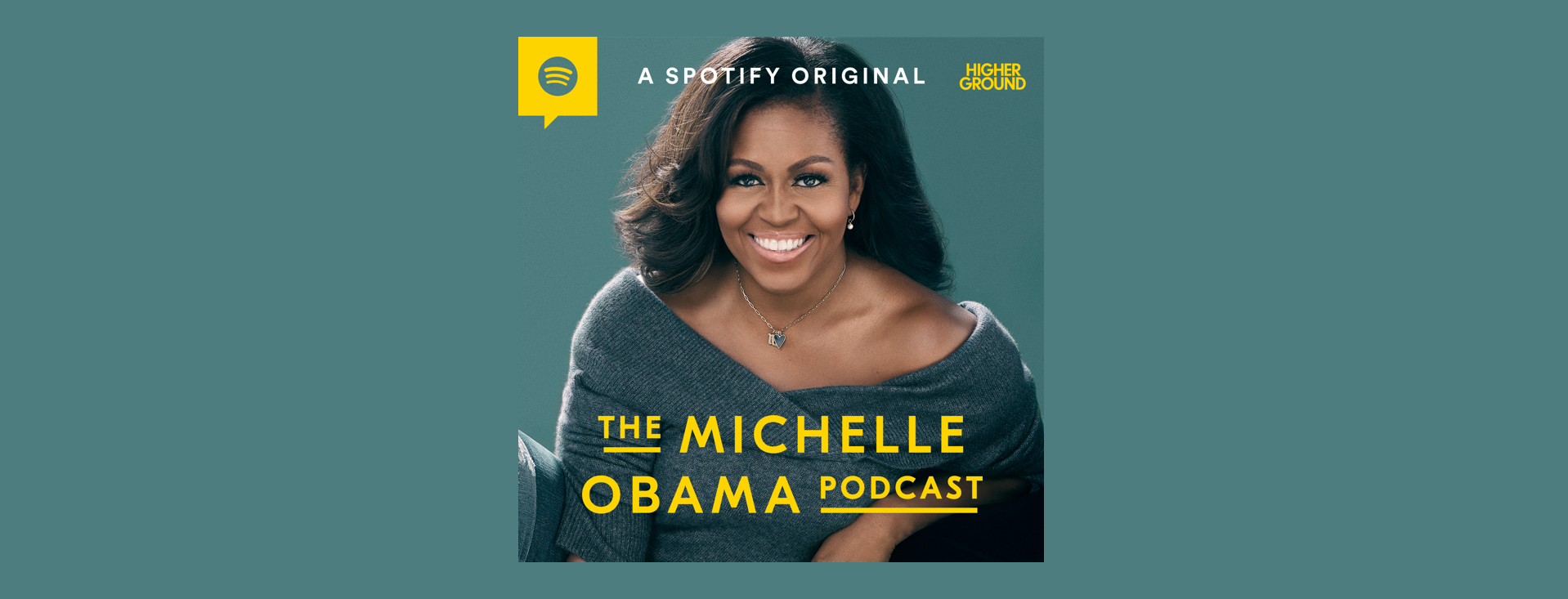 The logo for The Michelle Obama Podcast