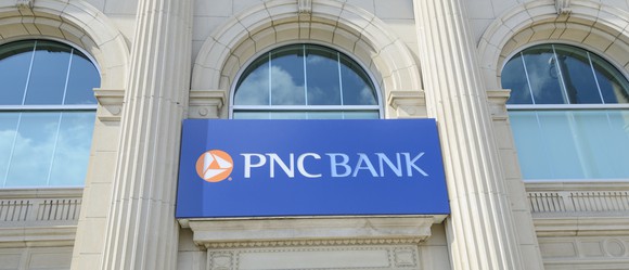 The facade of a PNC bank branch. 
