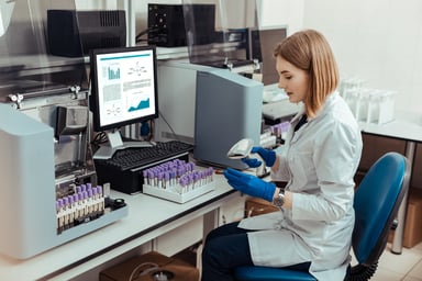 woman in lab