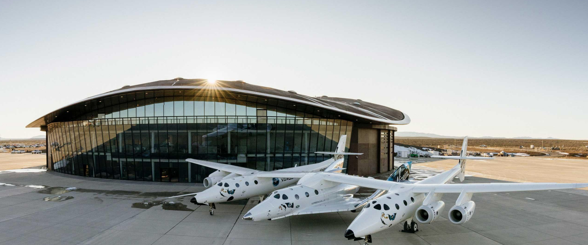 A Virgin Galactic vehicle at Spaceport America.