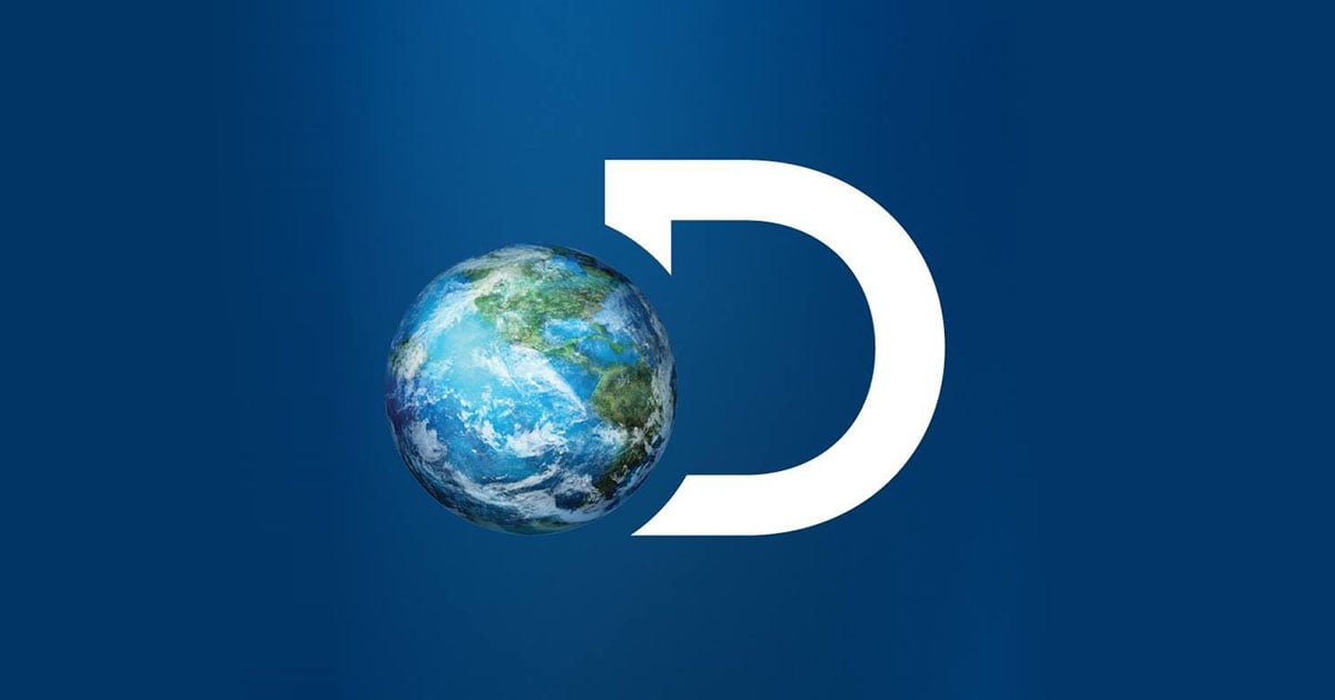 The Discovery Channel logo, a picture of the earth overlapping with the letter D.