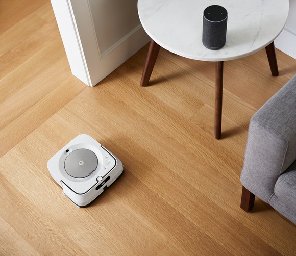 A Braava robot mop in action.