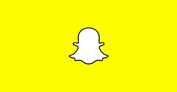 The Snapchat logo on a yellow background.