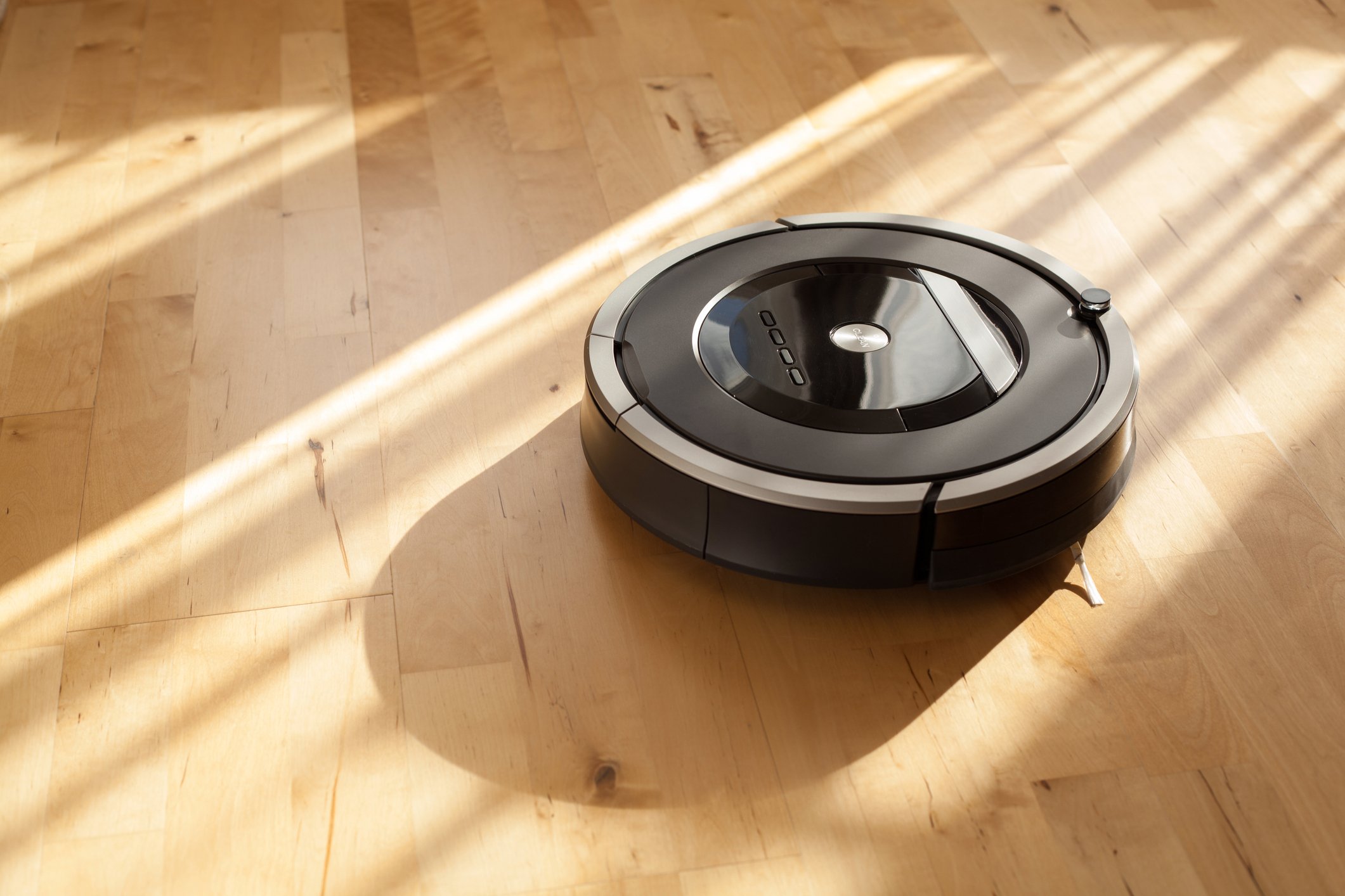 A robot vacuum cleaner.