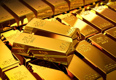 rows of gold bars