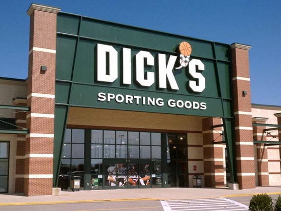 The entrance to a Dick's Sporting Goods Store