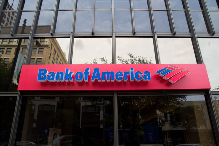 A Bank of America branch.