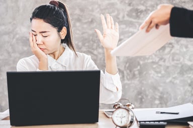 Getty No Says Woman Desk Boss
