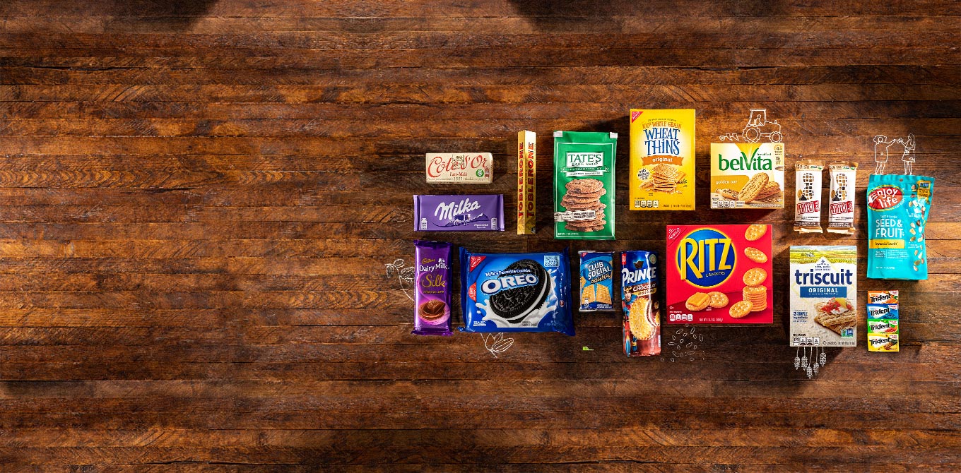 A selection of Mondelez products.