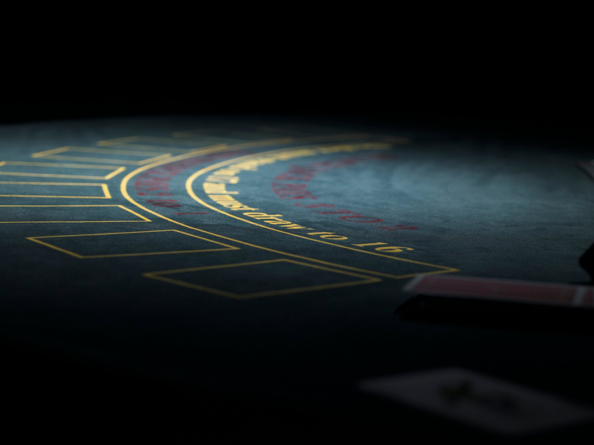 Empty blackjack table