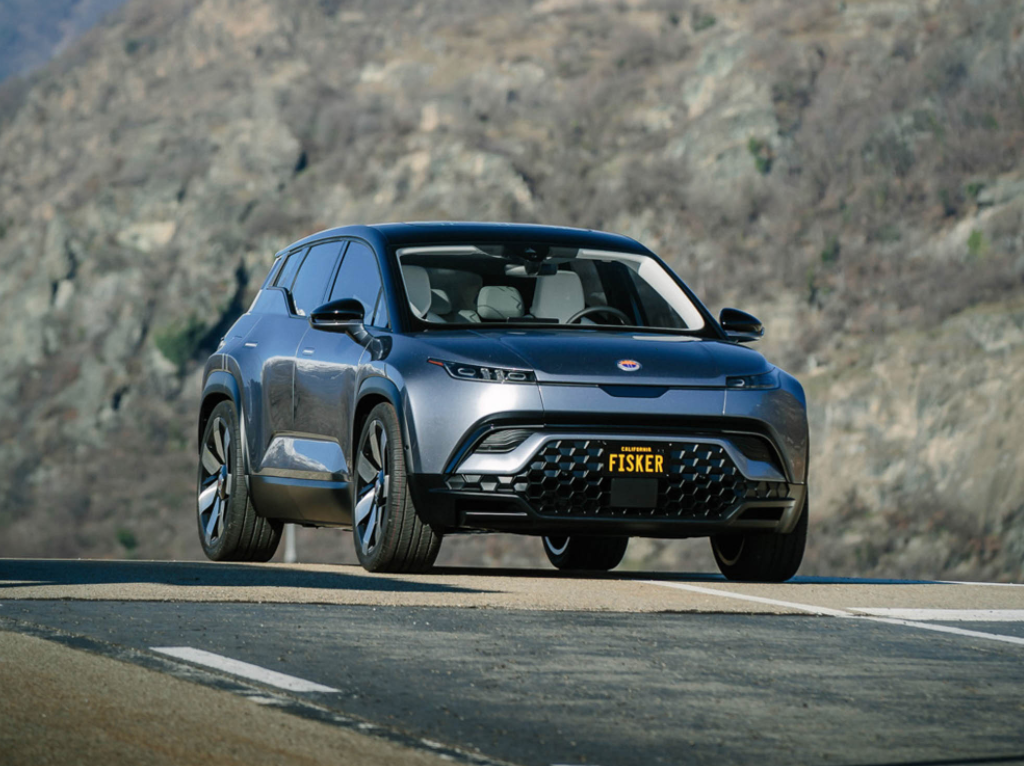 Fisker Ocean SUV on a mountain road