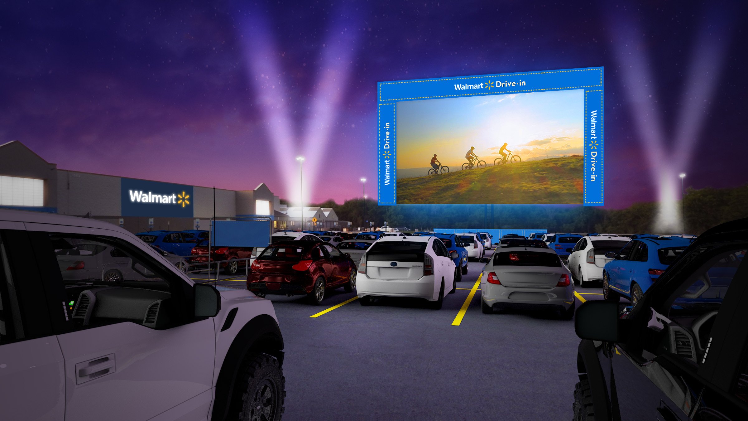 Artist rendering of Walmart drive-in theater