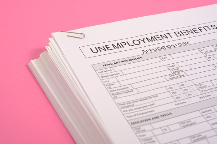 Unemployment benefits form.