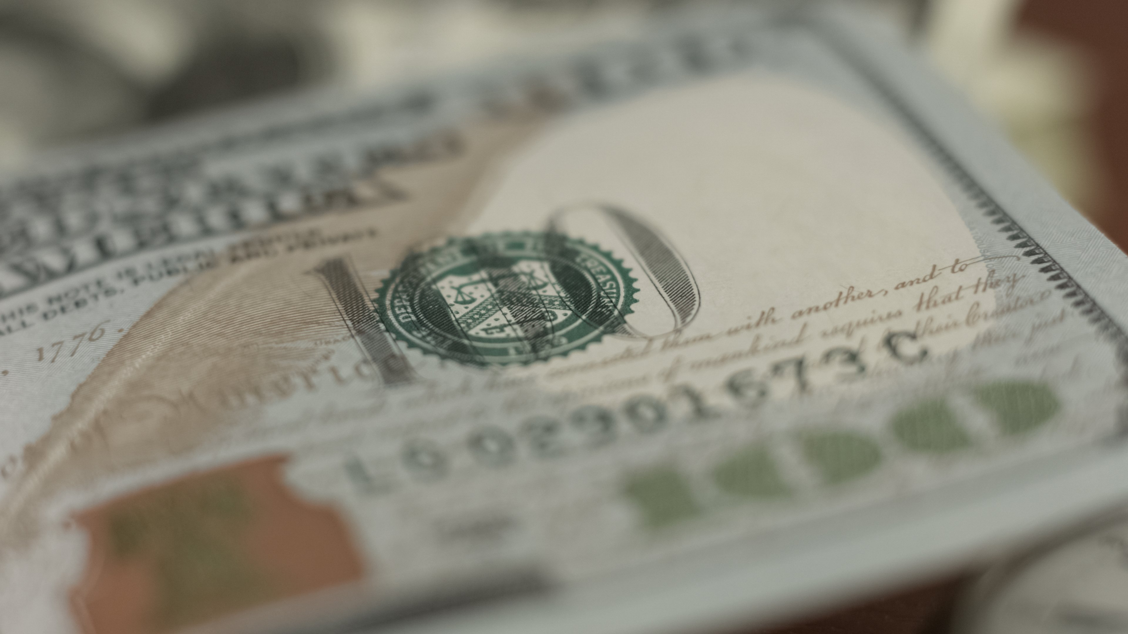 Close up of a $100 bill