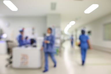 The hallway of a hospital