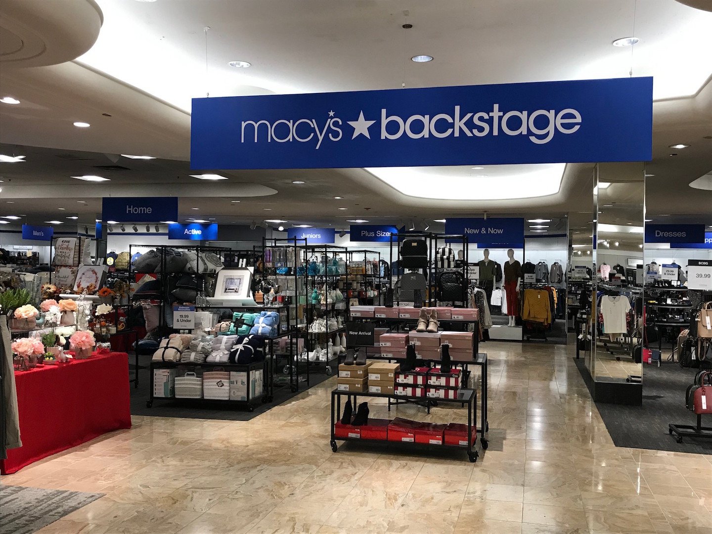 A Macy's Backstage store-within-a-store.