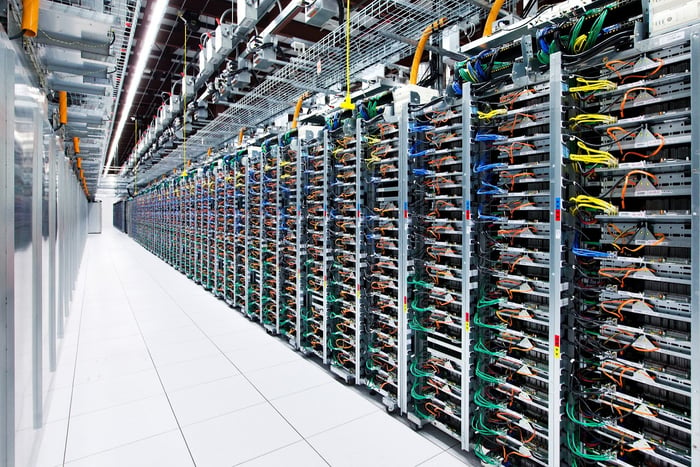 Interior of a Google data center