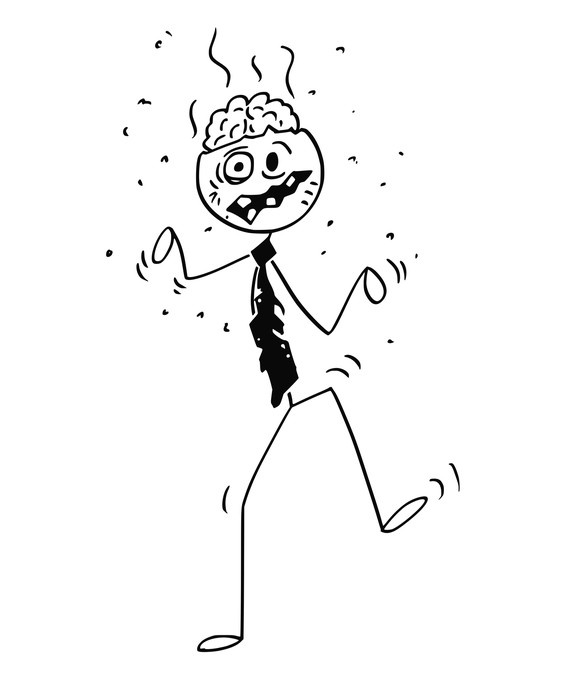 Walking dead businessman stick figure