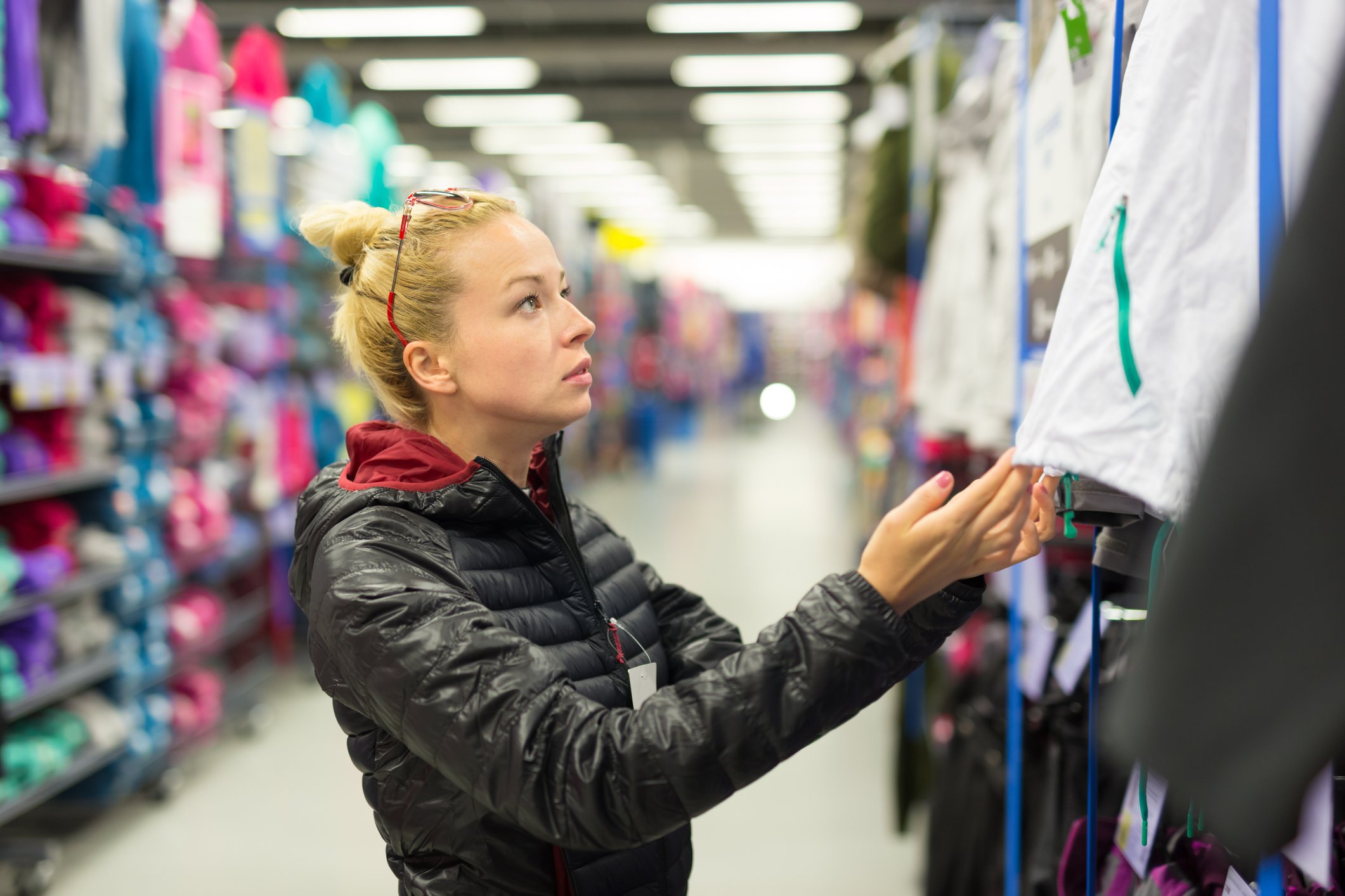 Sportswear shopping.