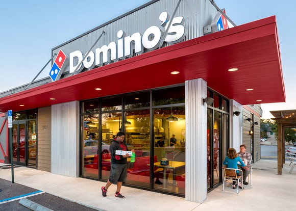 Exterior of Domino's Pizza store