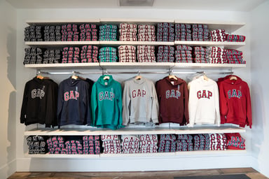 Interior of a Gap store
