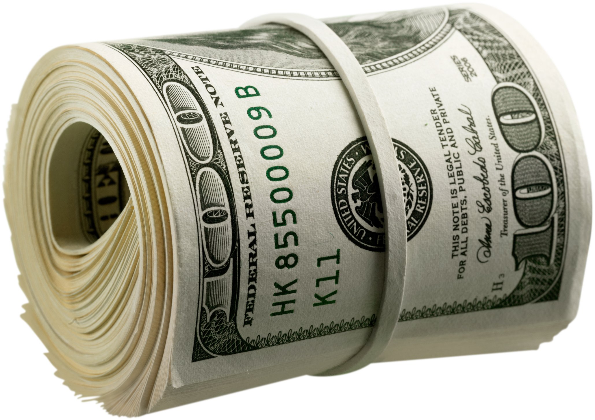 Roll of $100 bills