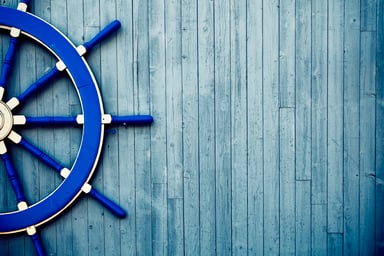 Antique Boat Helm Wheel 2