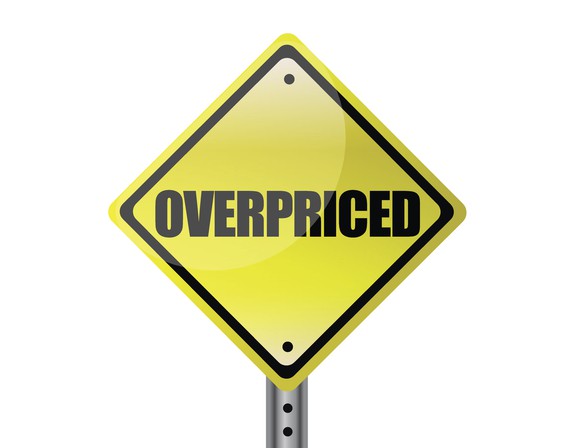 Overpriced warning sign.