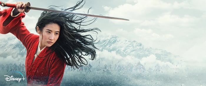 Mulan holding a sword