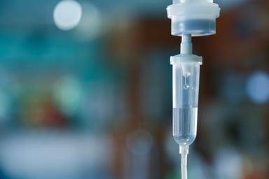 Closeup of IV drip