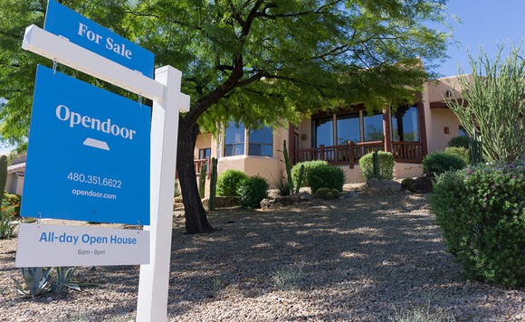house with Opendoor for sale sign in front