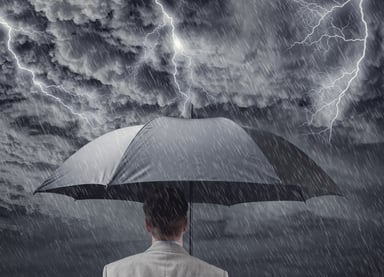 umbrella in a storm
