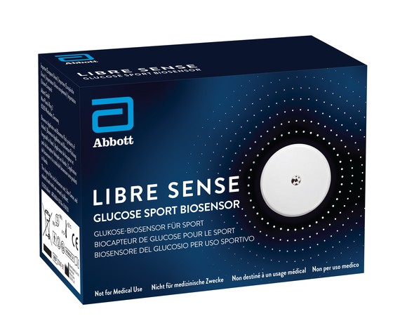 Libre Sense Glucose Sport Biosensor product box. 