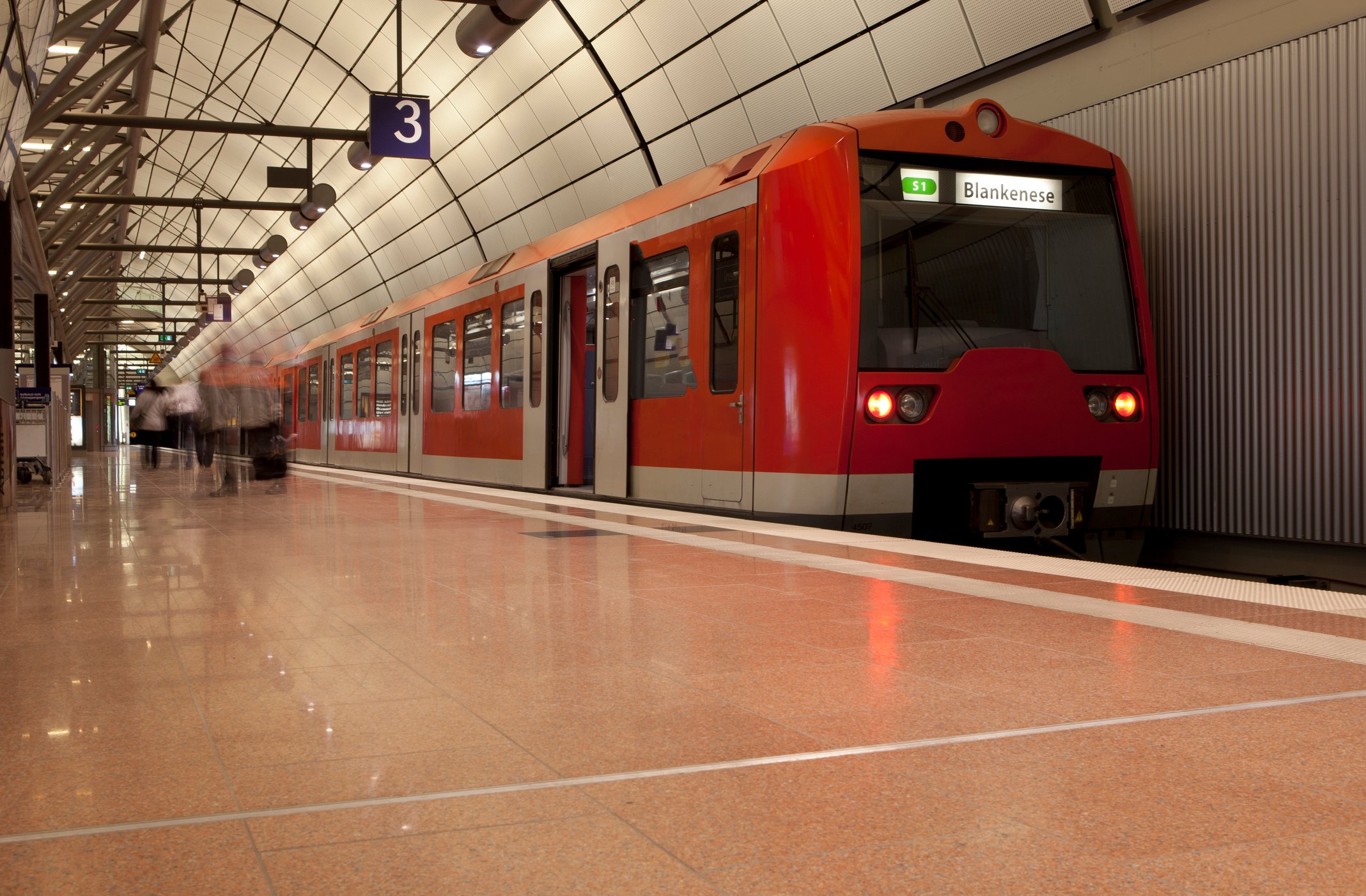 S-Bahn train in Hamburg station